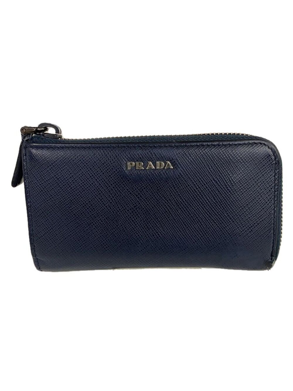 Prada Key Case Wallet Navy Blue Coin Pocket